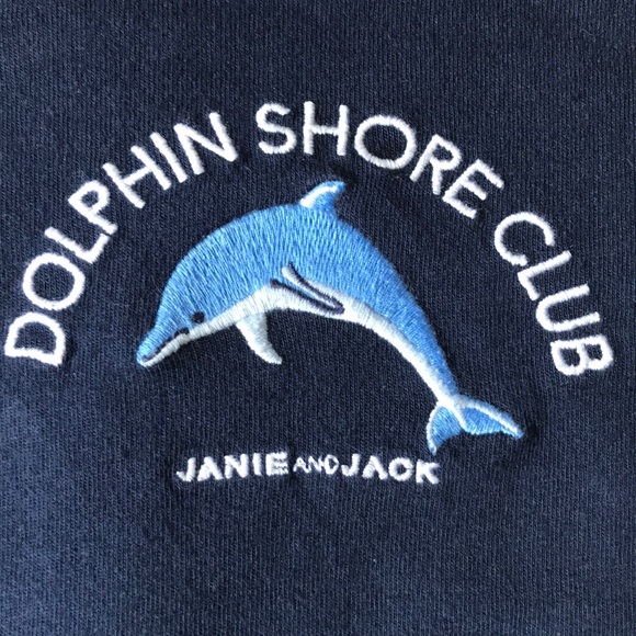 Janie and Jack navy dolphin logo t shirt - Picture 3 of 3